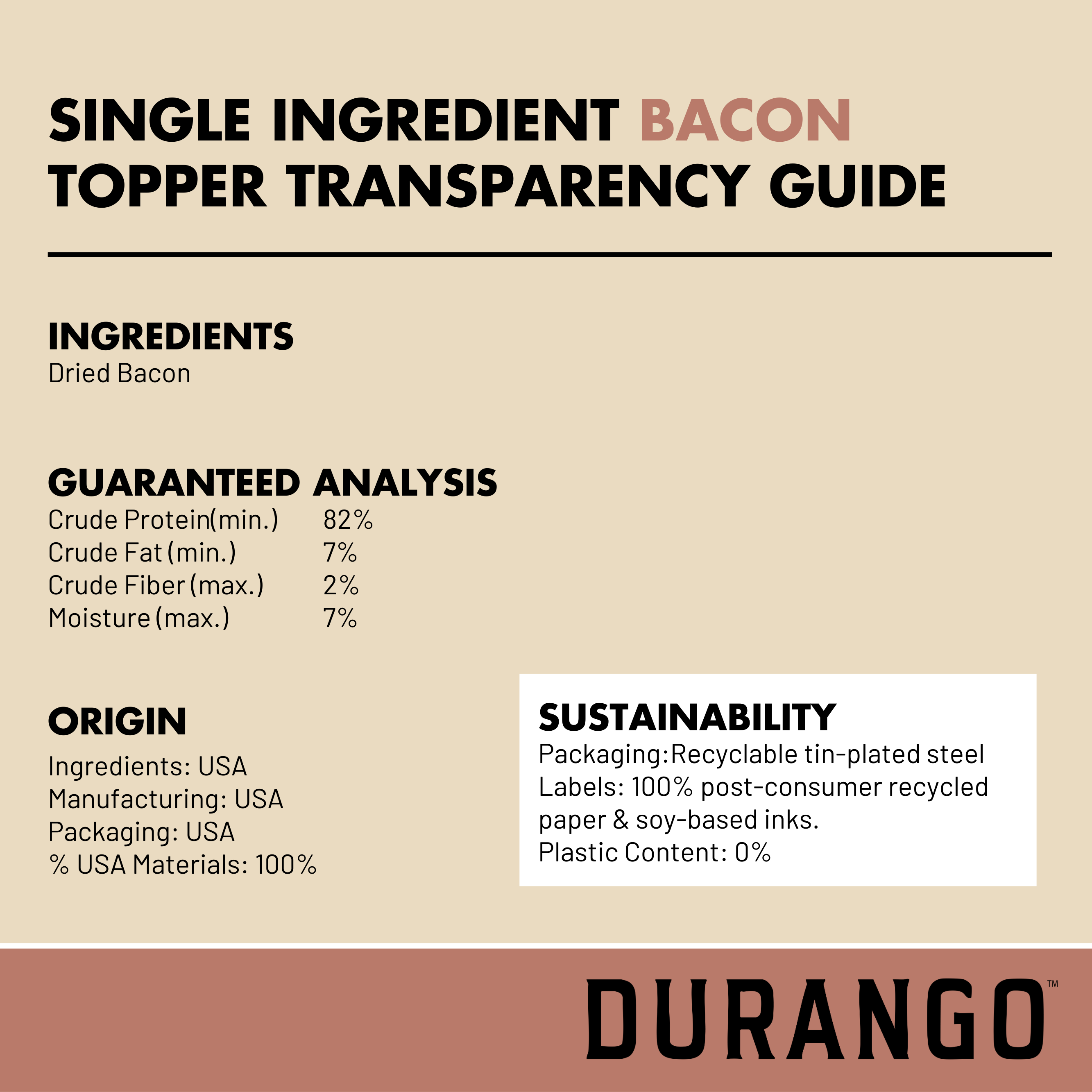 Bacon Topper | Single Ingredient | 8oz