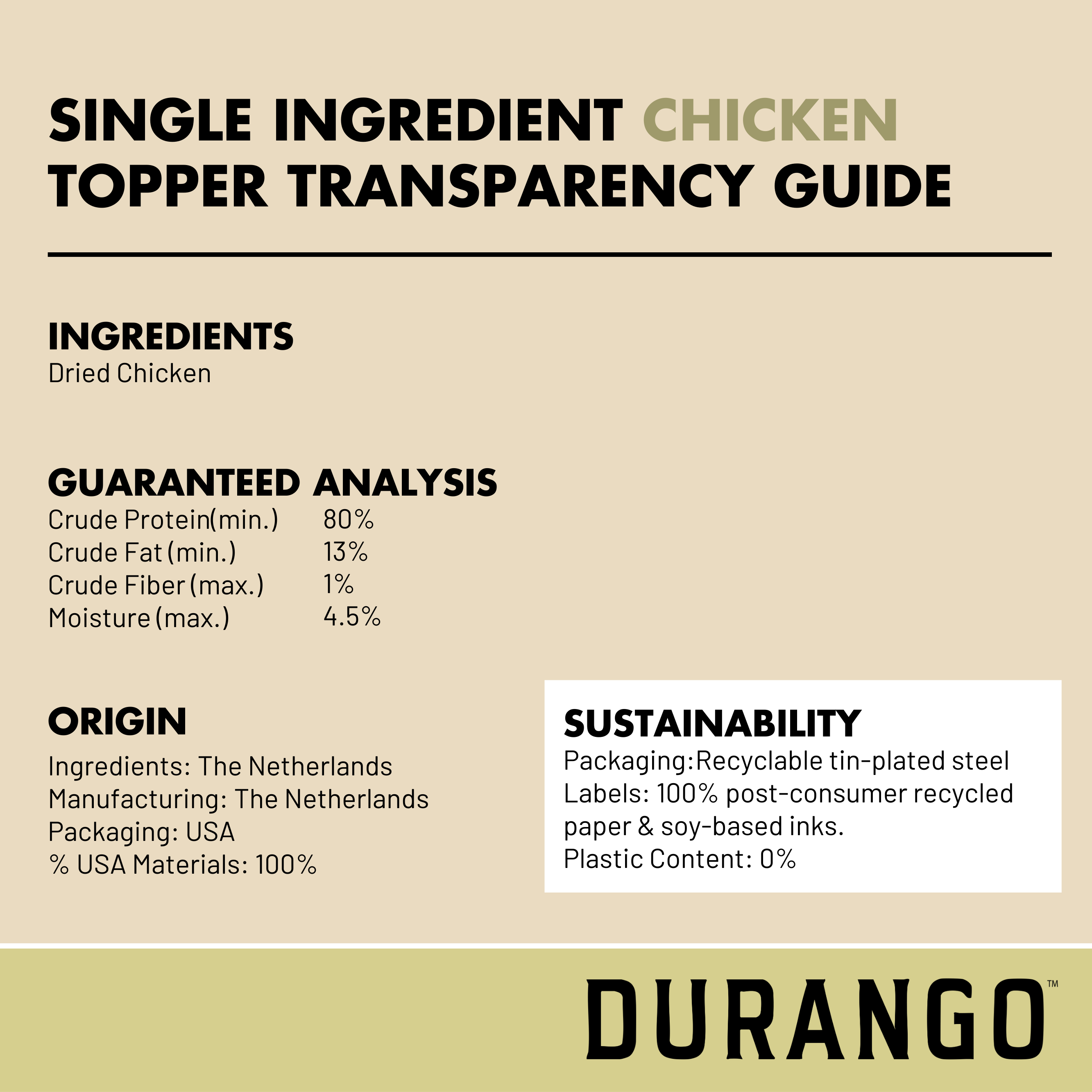Chicken Topper | Single Ingredient | 8oz