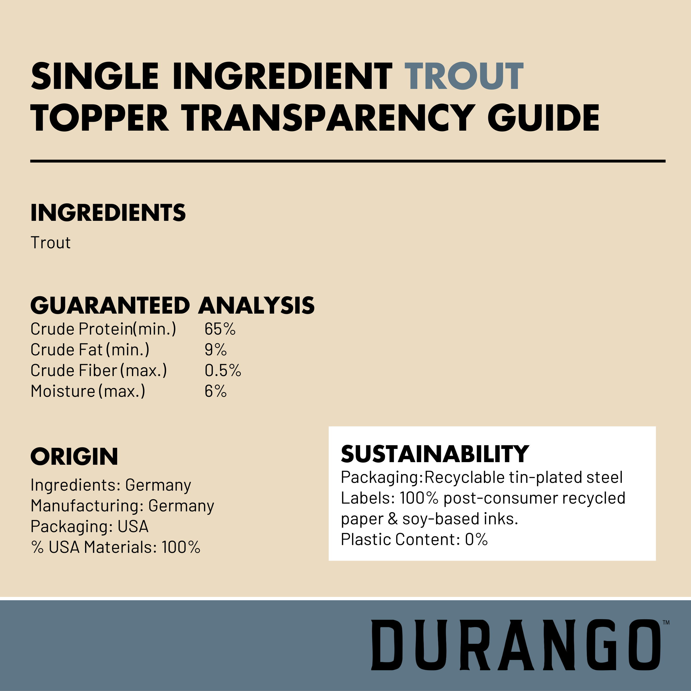Trout Topper | Single Ingredient | 8oz